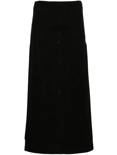 LOULOU STUDIO ATRIBLACK BUTTONED SKIRT