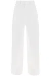 Loulou Studio Attu Wide-leg Denim Pants In Bianco