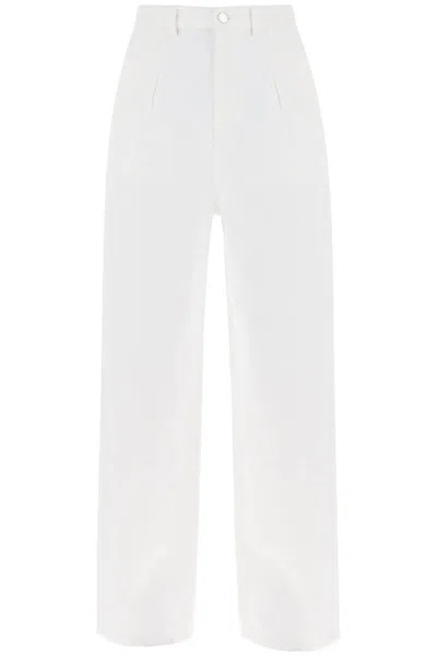 Loulou Studio Attu Oversized Jeans In Bianco