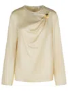 Loulou Studio 'azae' Draped Blouse In Ivory Silk