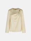 Loulou Studio 'azae' Draped Blouse In Ivory Silk