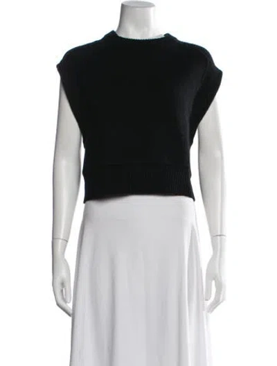 Pre-owned Loulou Studio Baby Cashmere Crew Neck Top In Black
