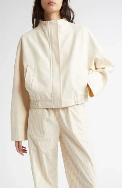 Loulou Studio Bago Short Jacket In Ivory