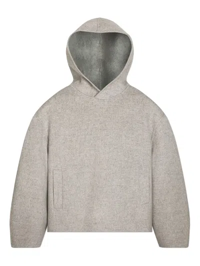 Loulou Studio Balloon-sleeve Hoodie In Gray