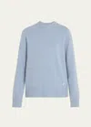 Loulou Studio Baltra Sweater Woman Light Blue In Cashmere In Blue Melange