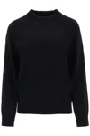 Loulou Studio Batu Brushed Cashmere Turtleneck Sweater In Black