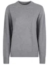 Loulou Studio Baltra Round Neck Sweater In Gray