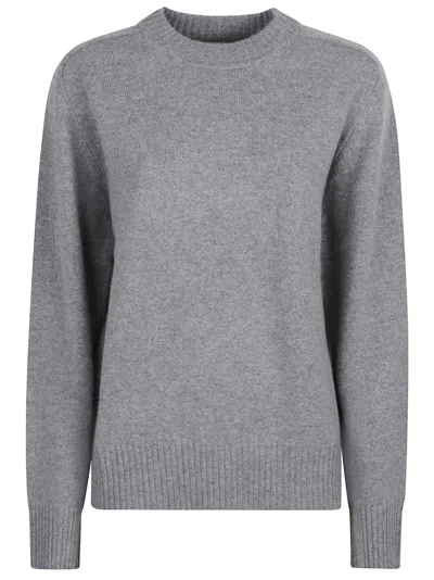 Loulou Studio Baltra Round Neck Sweater In Gray