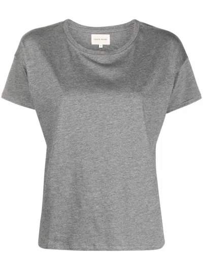 LOULOU STUDIO BASILUZZO MANCHES COURTES OVERSIZE,BASILUZZO GREY MELANGE