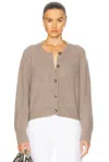 Loulou Studio Bastia Cashmere Oversized Cardigan In Coast Beige