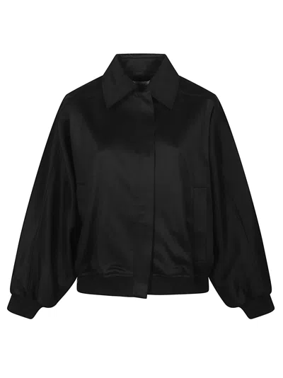 Loulou Studio Bat Sleeve Jacket In Black