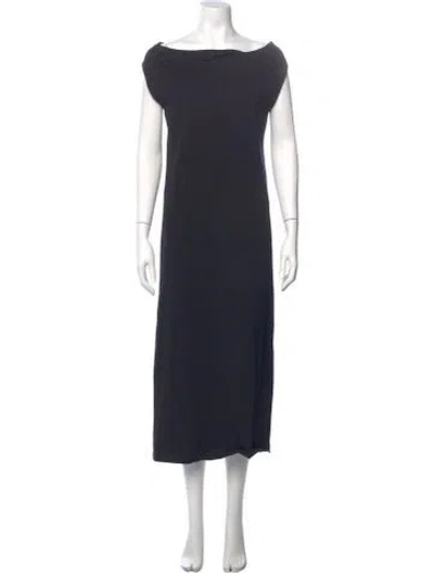 Pre-owned Loulou Studio Bateau Neckline Long Dress In Blue