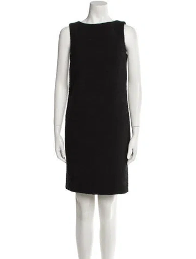 Pre-owned Loulou Studio Bateau Neckline Mini Dress In Black