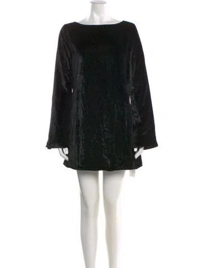 Pre-owned Loulou Studio Bateau Neckline Mini Dress In Black