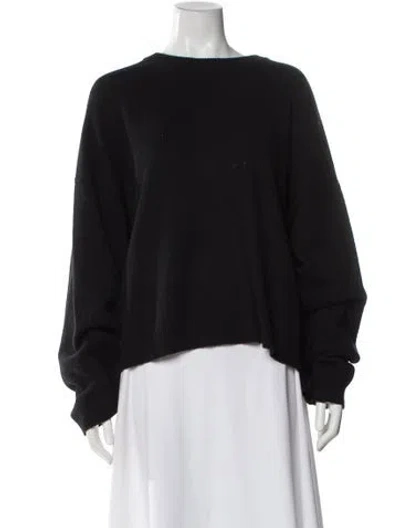 Pre-owned Loulou Studio Bateau Neckline Sweater In Black