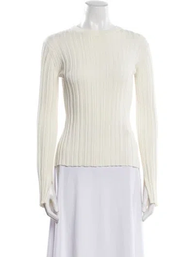 Pre-owned Loulou Studio Bateau Neckline Sweater In Neutral