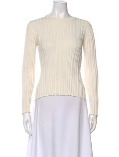 Pre-owned Loulou Studio Bateau Neckline Sweater In Neutral
