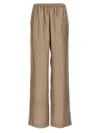 Loulou Studio 'alera' Joggers Elastic Waistband In Beige