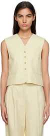 Loulou Studio Beige Arup Vest In Beige