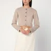 Loulou Studio Beige Cropped Cardigan In Cashmere In Neutral