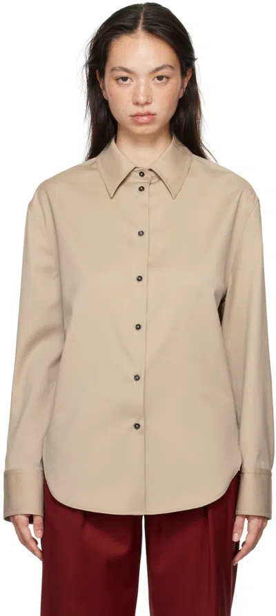 LOULOU STUDIO BEIGE ELIANA SHIRT