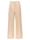Loulou Studio Idai Pleated Wide-leg Pants In Beige