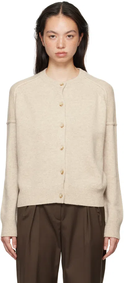 Loulou Studio Beige Keti Cardigan In Beige Melange