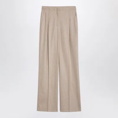 LOULOU STUDIO LOULOU STUDIO  BEIGE WOOL AND CASHMERE TROUSERS