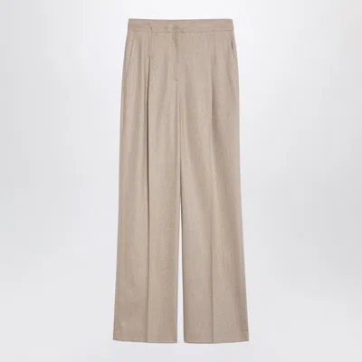 LOULOU STUDIO BEIGE WOOL AND CASHMERE TROUSERS