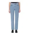 Loulou Studio Belt-loop Jeans In Blue