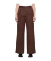 Loulou Studio Belt Ring Casual Pants In Red
