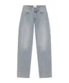 Loulou Studio Belt Ring Denim Trousers In Gray