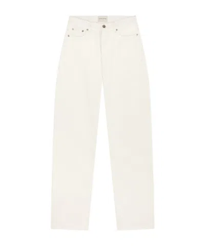 Loulou Studio Belt Ring Denim Trousers In White