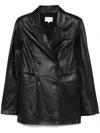 Loulou Studio Black Benetra Leather Jacket In Black