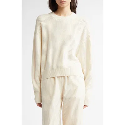 Loulou Studio Berenice Oversize Cashmere Rib Sweater In Coast Beige