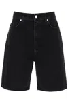 Loulou Studio Washed Denim Organic Cotton Shorts