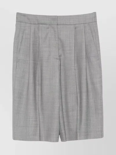 LOULOU STUDIO BERMUDA SHORTS WITH TAILORED PLEATED DESIGN