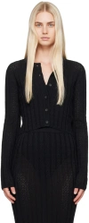 Shop Loulou Studio Black Adiro Cardigan