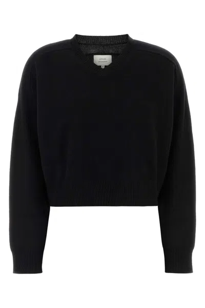Loulou Studio Black Cashmere Anzor Oversize Sweater