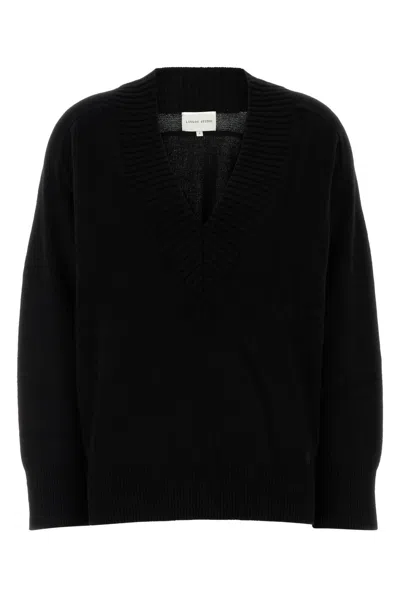 LOULOU STUDIO BLACK CASHMERE OVERSIZE SAGE SWEATER