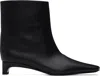 Loulou Studio Black Celine Leather Ankle Boots In Black