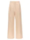 Loulou Studio Black Cotton Blend Idai Palazzo Pant In Pink