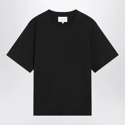 LOULOU STUDIO BLACK COTTON CREW-NECK T-SHIRT