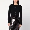 Loulou Studio Black Cropped Cashmere Cardigan In Black