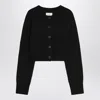 Loulou Studio Black Cropped Cashmere Cardigan In Black