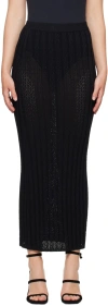 Loulou Studio Dera Viscose Blend Long Skirt In Black