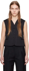Loulou Studio Black Iba Vest In Black