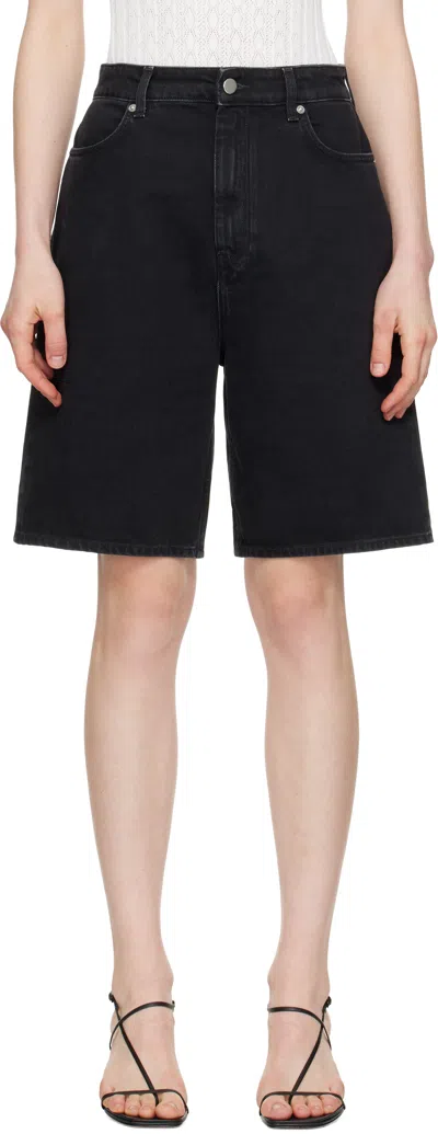 LOULOU STUDIO BLACK ISU DENIM SHORTS