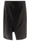 Loulou Studio Leather Mini Skirt In Black