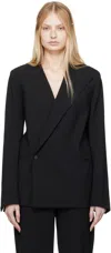 Loulou Studio Nodo Double Breasted Jacket In Black